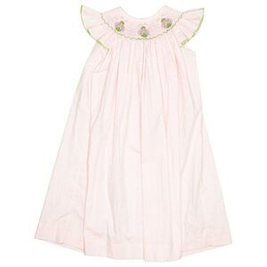 Classic Whimsy Ladybug Smocked Embroidered Pink Checkered Gingham Dress Size 5